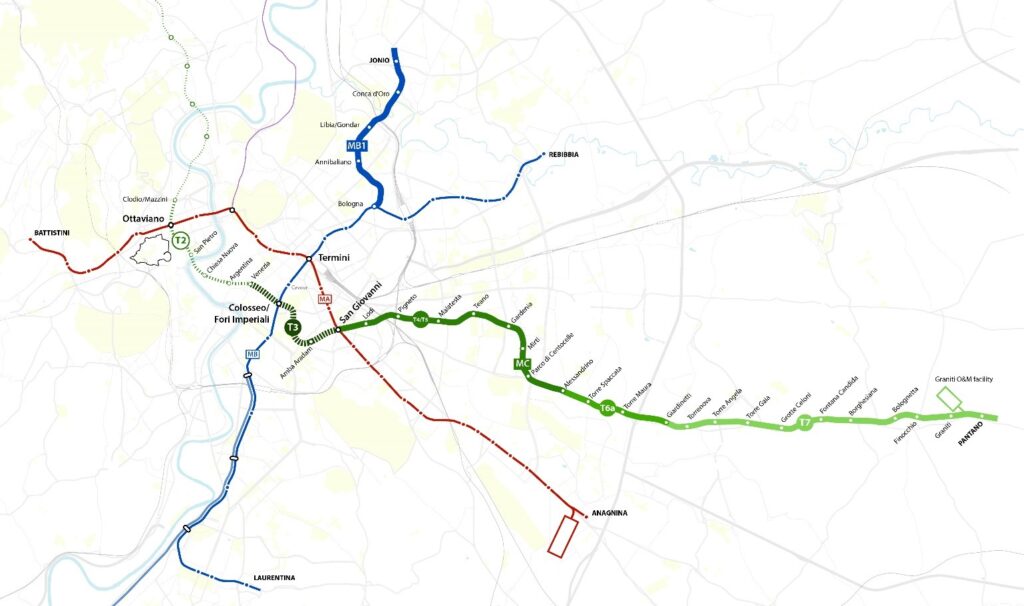 Rome’s metro network as of 2021