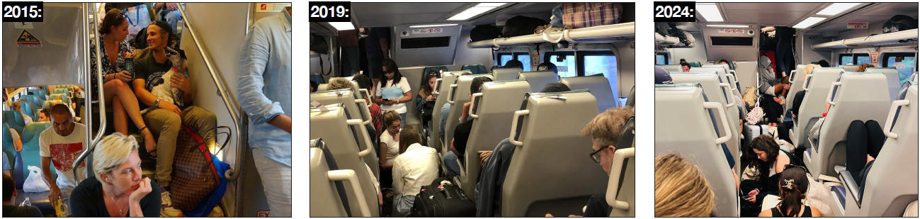 Crowding on summertime Montouk trains